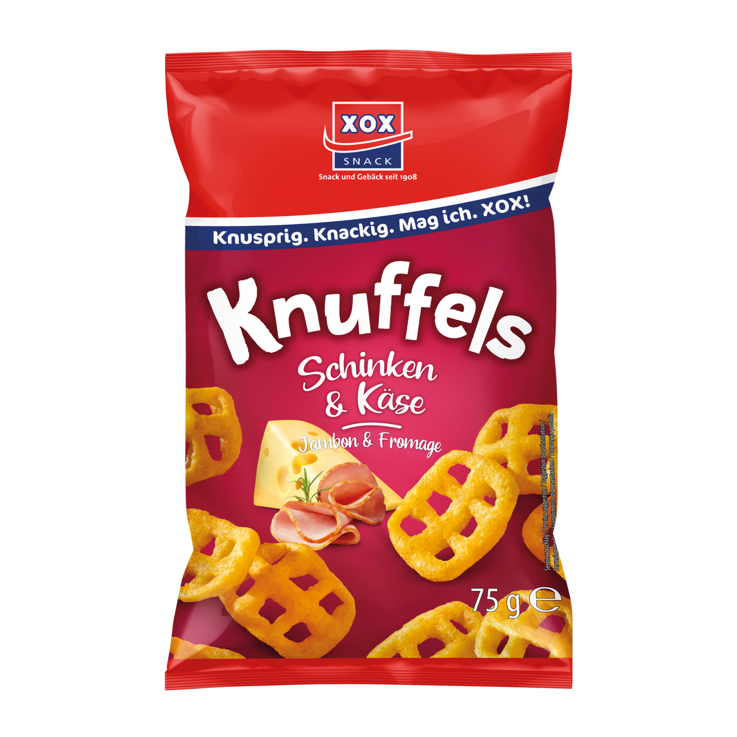 XOX Snack Knuffels Schinken&Käse 75g