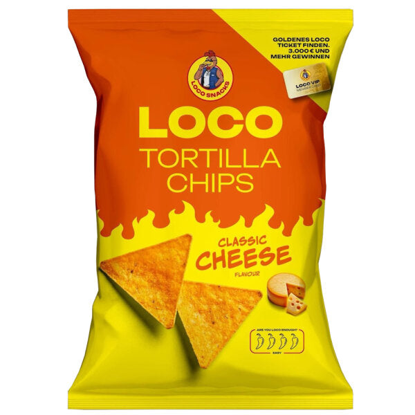 LOCO Tortilla Chips Classic Cheese 100g MHD: 28.11.2025